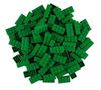 LEGO Classic. 100 Pezzi 2 x 4 Pietre (3001) con separatore per Pietra (Verde)