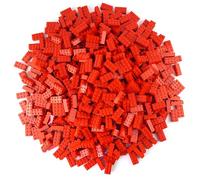 LEGO Classic 100 Pezzi 2 x 4 Pietre con separatore per Pietra (Rosso)