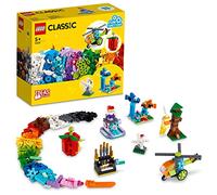 LEGO Classic Mattoncini e Funzioni, Idee Creatie per Costruire 7 Mini Modellini con Meccanismi e Ingranaggi, come una Ballerina, una Mela o un Elicottero Giocattolo, Giochi per Bambini e Bambine 11019