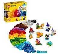 LEGO Classic Mattoncini Trasparenti Creativi con Animali Giocattolo da Costruire (Leone, Uccello e Tartaruga), Giochi Creativi per Bambini e Bambine da 4 Anni in su, Idee Regalo di Compleanno 11013