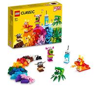 LEGO Classic Mostri Creativi, Giochi Educativi per Bambini e Bambine da 4 Anni in su, Personaggi e Animali Giocattolo da Costruire in Mattoncini, Set che Stimola la Fantasia, Idee Regalo 11017