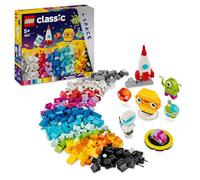 LEGO Classic Pianeti dello Spazio Creativi, Modellino da Costruire di Sistema Solare per Bambini e Bambine da 5 Anni in su, con Razzo Spaziale Giocattolo per Piccoli Astronauti 11037