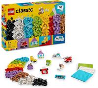 LEGO Classic Scatola Creativa Build-and-Play - Mattoncini Colorati per Costruire Casa, Cane Giocattolo, Camion dei Pompieri, Tastiera e Altro - Giochi Creativi per Bambini e Bambine da 5 Anni - 11044