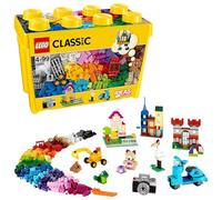 LEGO Classic Scatola Mattoncini Creativi Grande 10698 | Giochi per bambini da 4 anni, set per costruire macchina fotografica, vespa, casa e ruspa giocattolo, idea regalo, 790 pezzi