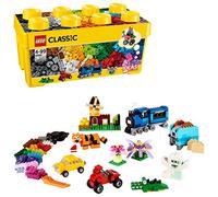 LEGO Classic Scatola Mattoncini Creativi Media 10696 | Giochi per bambini da 4 anni, set per costruire fiori, macchina, treno, aereo e animali giocattolo, idea regalo, 484 pezzi
