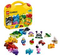 LEGO Classic Valigetta Creativa, Contenitore Mattoncini Colorati con Macchina Gi
