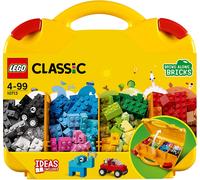 LEGO Classic Valigetta Creativa, Contenitore Mattoncini Colorati con Macchina Gi