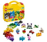 LEGO Classic Valigetta Creativa, Contenitore Mattoncini Colorati con Macchina Giocattolo, Nave, Casa, Castello e Animali da Costruire, Giochi per l'Apprendimento per Bambini e Bambine da 4 Anni 10713