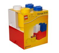 LEGO Conservazione Mattone 4-Piece Set, Luminoso Rosso, Blu, Giallo e Bianco