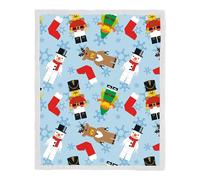 Lego Coperta ufficiale in pile | Super morbida e calda coperta con retro Sherpa, design natalizio Jingles | perfetta per casa, camera da letto, pigiama party e campeggio | Dimensioni 120 x 150 cm