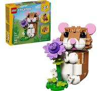 LEGO Creator 3 in 1 Simpatico Criceto con Fiore Giocattolo - Animale Trasformabile in Riccio o Aquila con Uovo - Decorazione Camera da Letto Fai da Te - Regalo per Bambine e Bambini da 7 Anni - 31376