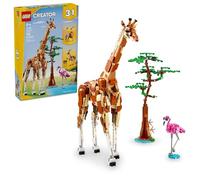 LEGO Creator 3 in 1 Animali del Safari, Giocattolo Trasformabile da Giraffa e Fenicottero in 2 Gazzelle o in Leone e Farfalla, Giochi per Bambini e Bambine da 9 Anni in su, Idea Regalo Creativa 31150