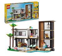 LEGO Creator 3 in 1 Casa Moderna, Modellino da Costruire di Casa da Spiaggia Trasformabile in Edificio Urbano a 3 Piani o Baita, Giochi per Bambini e Bambine da 9 Anni, Idea Regalo di Compleanno 31153