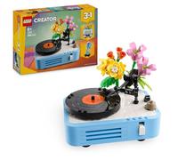 LEGO Creator 3 in 1 Giradischi con Fiori - Modellino Ricostruibile in Radio Retrò o in Microfono - Giochi Creativi per Bambine e Bambini da 8 Anni in su Fan della Musica - Idea Regalo - 31172
