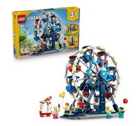 Creator 3-in-1 Ruota panoramica leggendaria, Giochi di costruzione Parco Giochi Trasformabile in Attrazione a Forma di UFO o in Giostra, da 8+, Set da costruzione, 8 anno/i, Plastica, 916 pz, 1,32 kg