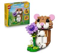 LEGO Creator 3 in 1 Simpatico Criceto con Fiore Giocattolo - Animale Trasformabile in Riccio o Aquila con Uovo - Decorazione Camera da Letto Fai da Te - Regalo per Bambine e Bambini da 7 Anni - 31376
