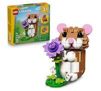 LEGO Creator 3 in 1 Simpatico Criceto con Fiore Giocattolo - Animale Trasformabile in Riccio o Aquila con Uovo - Decorazione Camera da Letto Fai da Te - Regalo per Bambine e Bambini da 7 Anni - 31376
