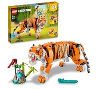 LEGO Creator 3 in 1 Tigre Maestosa, Si Trasforma in Panda o Pesce Koi, Set da Collezione con Figure di Animali Giocattolo, Giochi Creativi per Bambini, Bambine, Ragazzi e Ragazze, Idea Regalo 31129