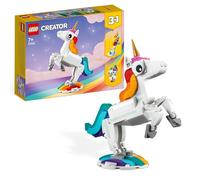 lego Creator 3 in 1 - Unicorno Magico con Arcobaleno, Cavalluccio Marino o Pavone Costruzioni per Bambini da 7+ Anni - 31140