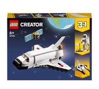 LEGO Creator 31134 Space Shuttle, Set 3 in1 con Astronauta e Astronave Giocattolo, Giochi per Bambini 6+ Idea Regalo Creativa
