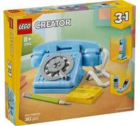 LEGO Creator 3in1 Telefono Retrò con Disco di Selezione Rotante - Si Trasforma in un Modello Anni '80 o in 2 Telefoni Cellulari Anni 2000 - Regalo Creativo per Bambine e Bambini da 8 Anni - 31174