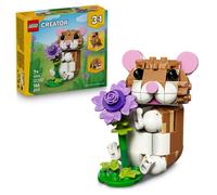 LEGO Creator 3 in 1 Simpatico Criceto con Fiore Giocattolo - Animale Trasformabile in Riccio o Aquila con Uovo - Decorazione Camera da Letto Fai da Te - Regalo per Bambine e Bambini da 7 Anni - 31376