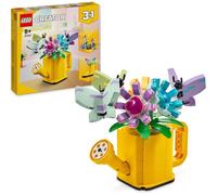 LEGO Creator 3 in 1 Innaffiatoio con Fiori Finti, Giochi per Bambini e Bambine da 8 Anni con Annaffiatoio Giocattolo Trasformabile in Stivale Giallo o in 2 Uccelli con Trespolo, Regalo Creativo 31149