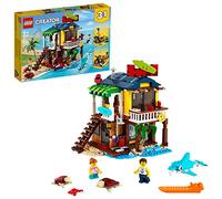 LEGO Creator 3in1 Surfer Beach House 31118 Building Kit Featuring Beach Hut and Animal Toys, New 2021 (564 Pieces)