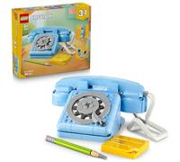 LEGO Creator 3in1 Telefono Retrò con Disco di Selezione Rotante - Si Trasforma in un Modello Anni '80 o in 2 Telefoni Cellulari Anni 2000 - Regalo Creativo per Bambine e Bambini da 8 Anni - 31174