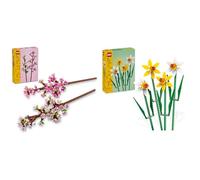 LEGO Creator Fiori di Ciliegio, Set per Adulti e Bambini a Partire da 8 Anni & Creator Narcisi Set di Fiori Finti per Bambine e Bambini da 8 Anni