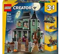 LEGO Creator 3 in 1 Villa Spettrale - Casa Giocattolo Interattiva che si Trasforma in Nave Fantasma o in Treno - Include 5 Minifigure - Regalo Creativo per Bambini e Bambine da 9 Anni in su - 31167