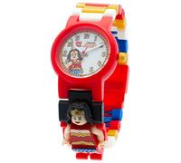 LEGO DC Comics Super Heroes 8020271 Orologio da polso componibile per bambini con cinturino a maglie e minifigure Wonder Woman| per i bambini | rosso/giallo | ragazzo/ragazza | Diametro di 25 cm | Quarzo analogico| ufficiale