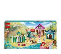LEGO Disney Princess 43246 l'Avventura al Mercato Principesse Disney, Giochi Bambini 6+, Città da Costruire e 4 Mini Bamboline