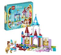 LEGO Disney Princess Castelli Creativi, Set con Castello Giocattolo, Mini Bamboline di Belle e Cenerentola, Giochi da Viaggio per Bambine e Bambini da 6 Anni, Piccola Idea Regalo di Compleanno 43219