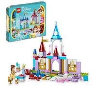 LEGO Disney Princess Creative Castles 43219 , set da castello giocattolo con mini bambole e mattoni di Bella e Cenerentola, giocattoli da viaggio per bambini, ragazze e ragazzi dai 6 anni in su