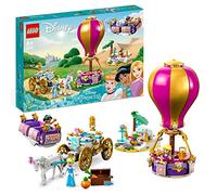 LEGO Disney Princess Il Viaggio Incantato della Principessa con Mini Bamboline di Cenerentola, Jasmine e Rapunzel, Cavallo e Carrozza Giocattolo, Tappeto Volante, Mongolfiera, Regalo per Bambini 43216