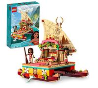 LEGO Disney Princess Moana Wayfinding Boat Building Toy 43210 Disney Princess Set di giocattoli con mini bambole Moana e Sina, statuetta del delfino, giocattolo di simulazione ispirato alla Disney per
