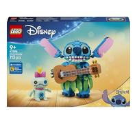 LEGO Disney Stitch e Scrump 43296 | Giochi per bambini da 9 anni, 2 personaggi con accessori tra cui un ukulele, decorazione cameretta, idea regalo, 713 pezzi