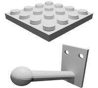 LEGO Display Wall Mount Adjustable for Planes & Spaceships with Custom Angle