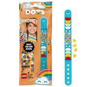 LEGO Dots Braccialetto Arcobaleno, Set Bigiotteria Fai da Te, Idea Regalo, Kit Artistici per Bambini, 41900