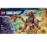 LEGO DREAMZzz 2 in 1 Jet-Dinosauro Giocattolo - l'Animale si Trasforma in uno Stegosauro Corazzato - con 4 Minifigure e 2 Creature del Tesoro da Collezione - Regalo per Bambini da 9 anni in su - 71514