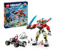 LEGO DREAMZzz Mech Tigre di Cooper e Bolide di Zero, Gioco di Ruolo per Bambini e Bambine da 9 Anni con Veicoli Trasformabili come Robot e Macchina Giocattolo, Idea Regalo di Compleanno 71497