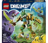 LEGO DREAMZzz 2in1 Mech Volpe Guardiana - Action Figure Giocattolo Trasformabile in Volpe Guerriera - con 3 Minifigure e Creatura del Tesoro Verde da Collezione - Regalo per Bambini da 9 Anni - 71508