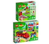 LEGO Duplo 2 pezzi set 10882 10874 Treni della città + treno a vapore