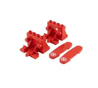 Lego DUPLO Accessori per ferrovia - 2 cavalletti + 2 pezzi di codice stop, blocca i treni in modo intelligente e sicuro | Estensione per piccoli conducenti