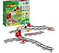 LEGO DUPLO Binari Ferroviari, Giochi per Bambini e Bambine in Età Prescolare da 2-5 Anni con Mattoncino Sonoro e Passaggio a Livello per Ampliare un Percorso del Treno, Giocattoli Educativi 10882