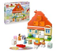 LEGO DUPLO Bluey: Casa della Famiglia Bluey con Gioco di Memoria - Giochi Educativi con 3 Personaggi, Casetta con Finestre Apribili e Gioco da Tavolo - Regalo per Bambine e Bambini 3+ Anni - 10459