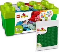 LEGO DUPLO Box & Piastra verde - Combo con piastra LEGO DUPLO in verde e scatola di pezzi (10913 e 10460)