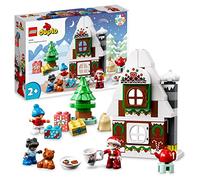 lego duplo - casa di pan di zenzero di babbo natale - lego 10976 con regali e figure di bambino e bambina anni 2+