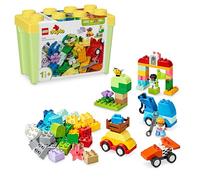 LEGO DUPLO Classic Scatola Mattoncini - Auto e Camion - Gioco Didattico per Bambini e Bambine da 1+ anni - Giocattolo Educativo con Mattoncini 1-2-3, 2 Figure e 3 Basi per Ruote - Idea regalo - 10439